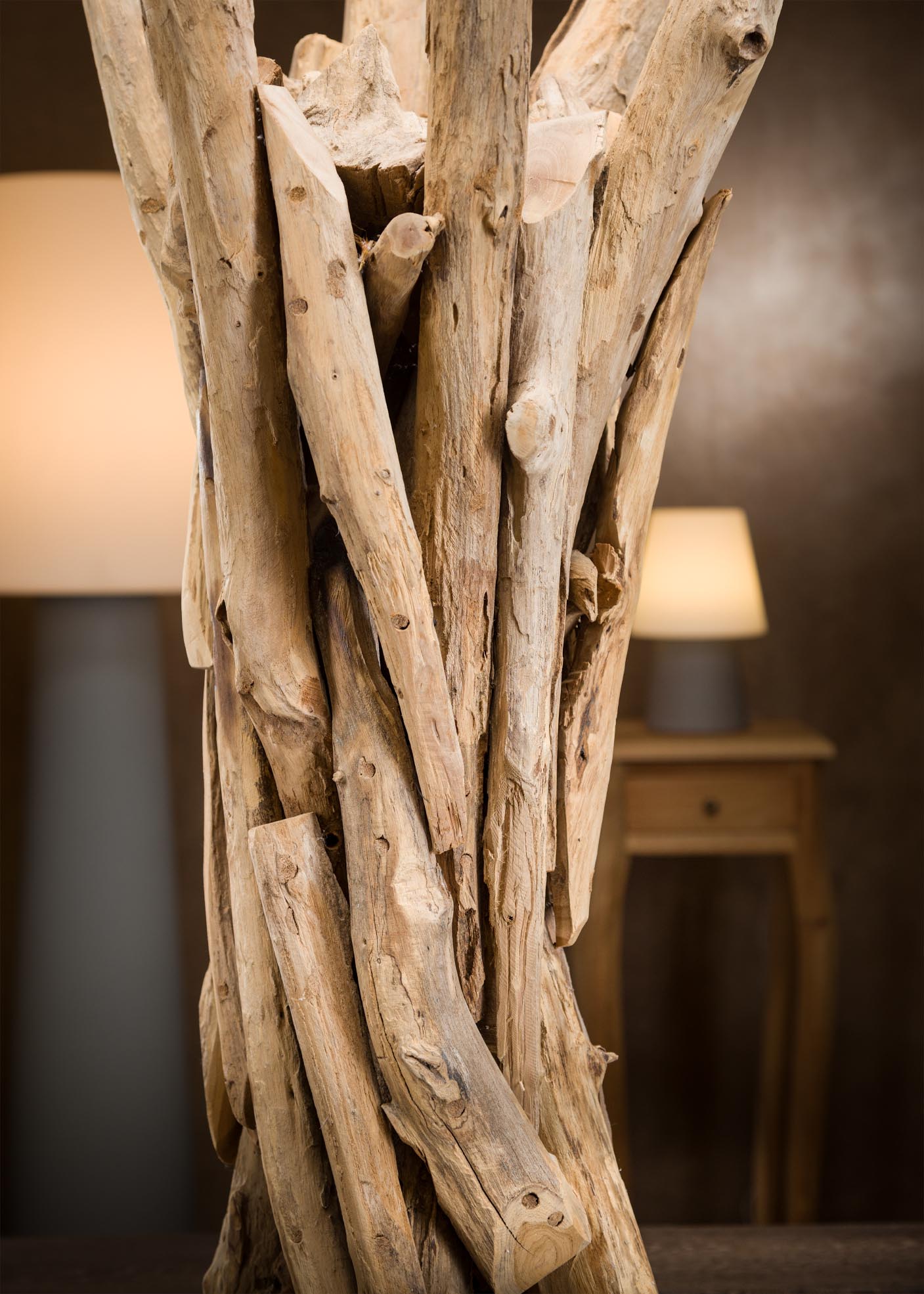 candelabri in legno shabby grande dettagli legno grezzo